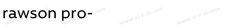 rawson pro字体转换